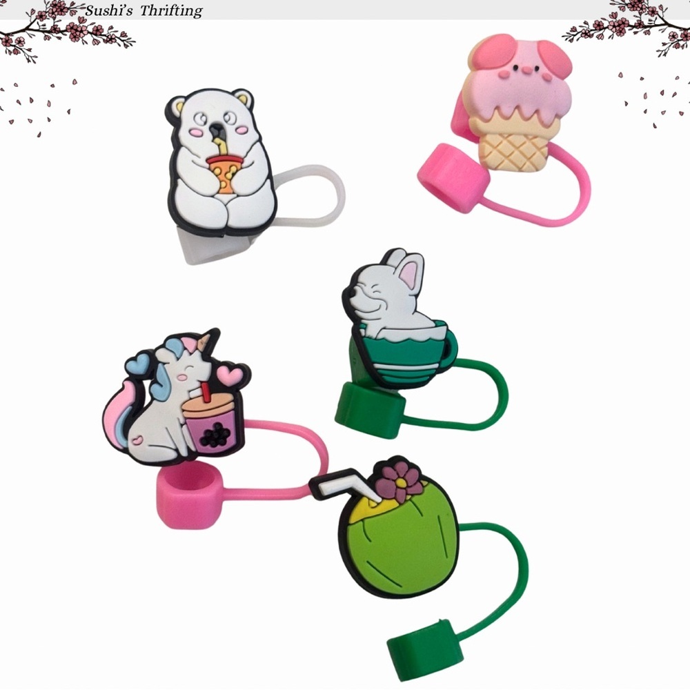 Summer Treats Straw Topper 5pc
